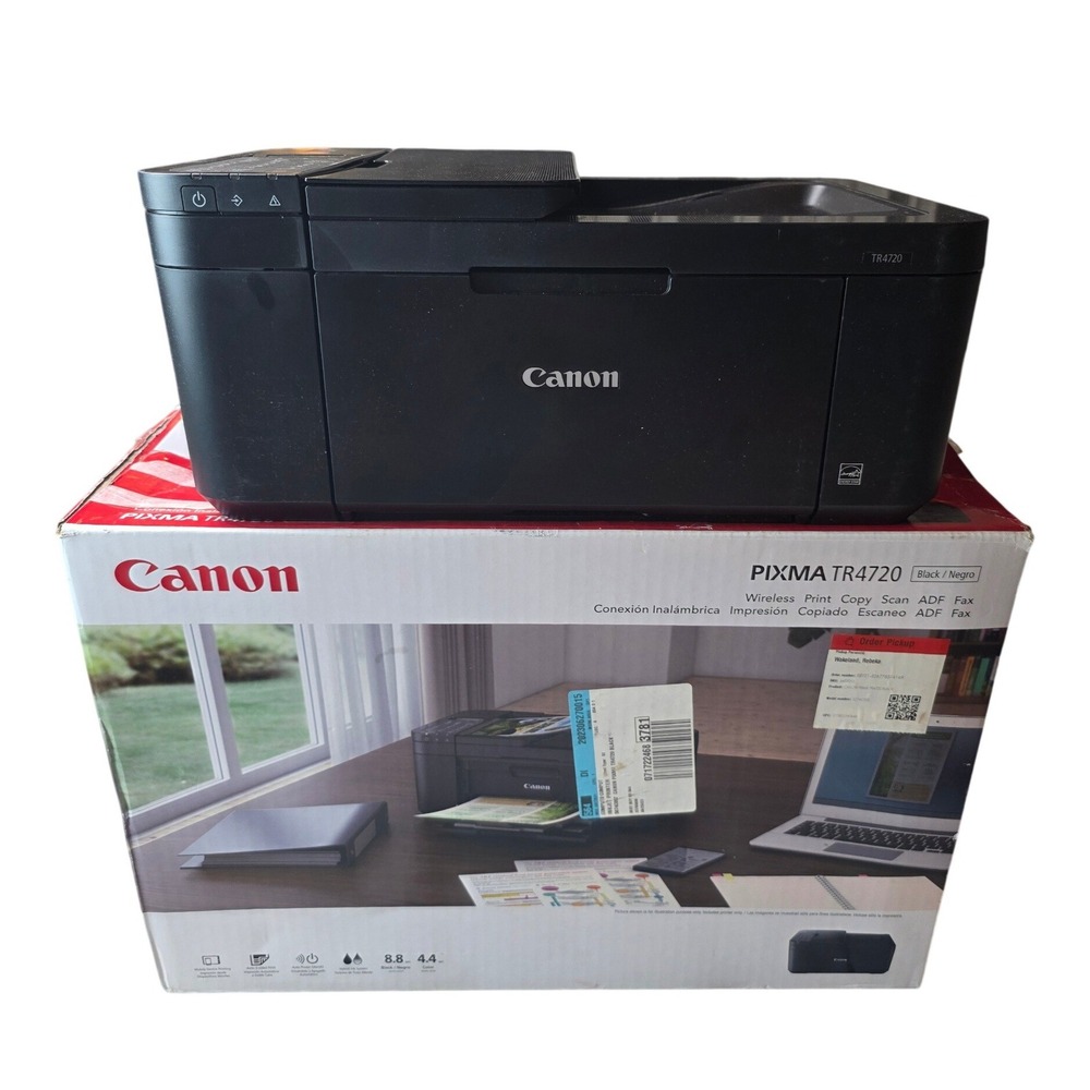 Canon PIXMA TR4720 Wireless All-in-One Inkjet Printer Black Print Copy Scan Fax